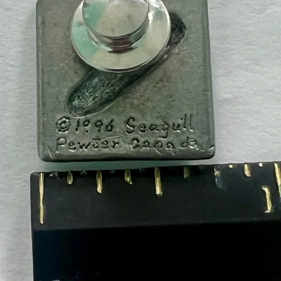 Vintage Seagull Pewter pin Map Road Trip Unisex Signed - Picture 6 of 9